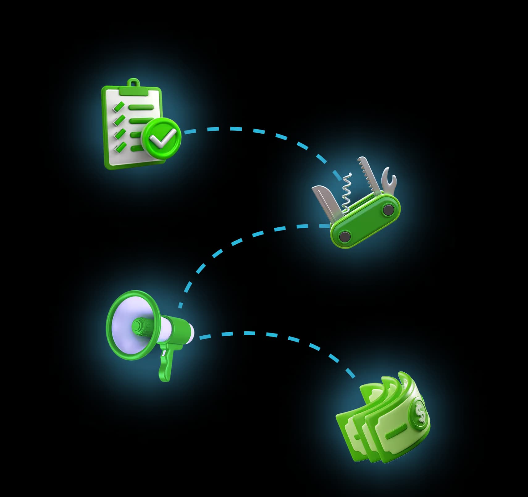 Partnership registration, tools, player acquisition and commission steps illustration